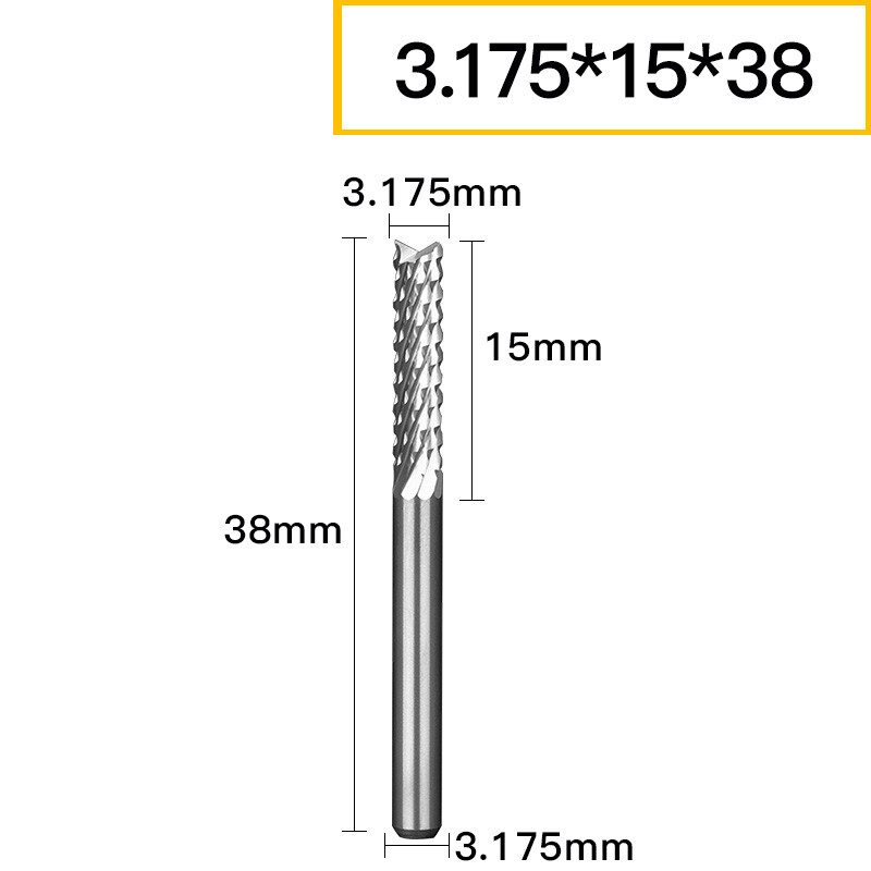 3.175mm-52mm Micro Solid Carbide PCB Engraving Bit Corn End Mill Cutter For CNC