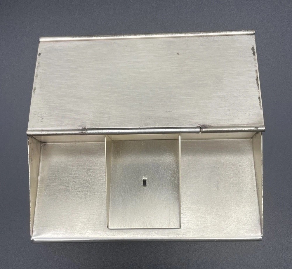 Napier Sterling Silver Triple Compartment Stamp Box No Monogram