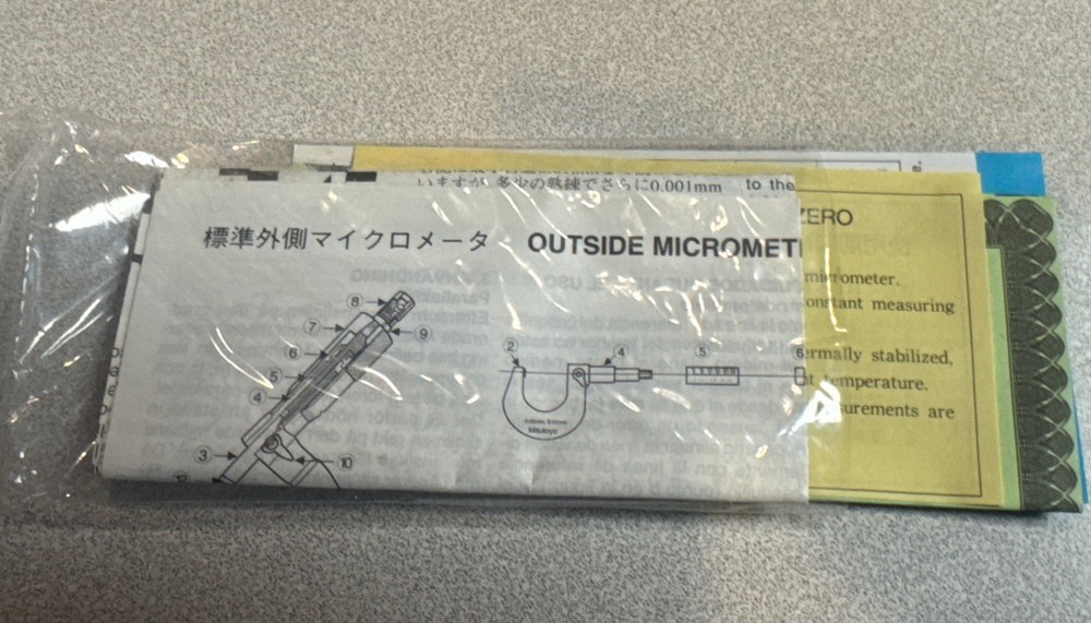 Mitutoyo 1-2" micrometer. 103-262.