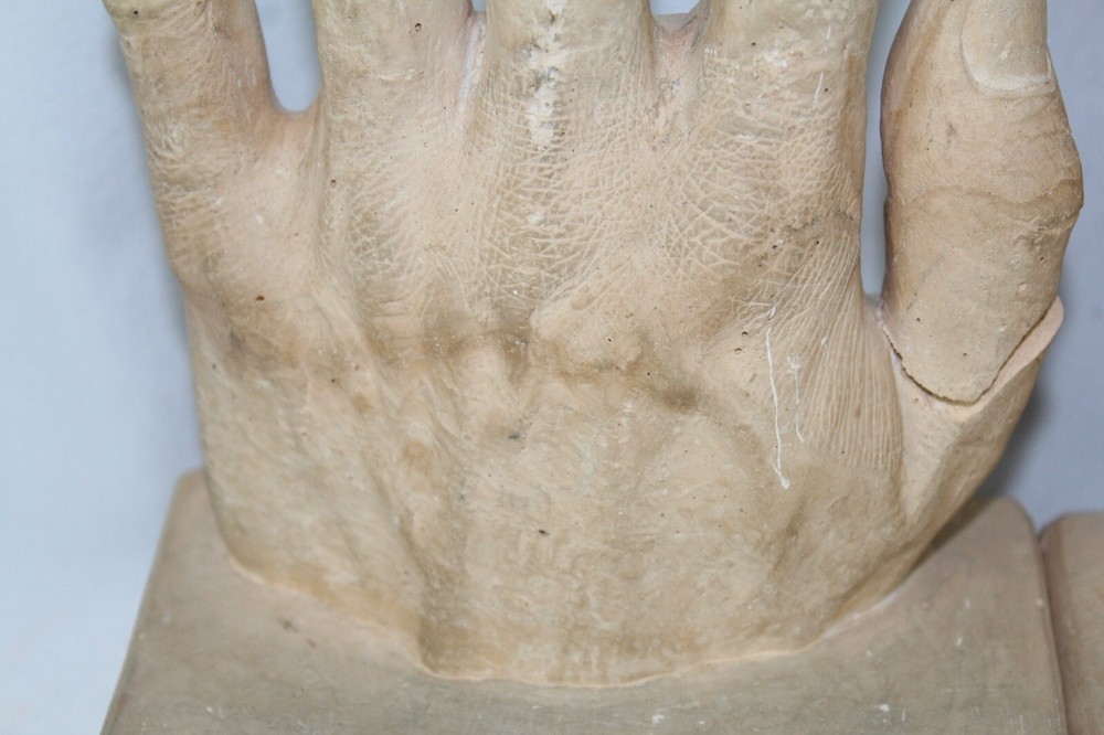 Plaster bookends Reading Hands