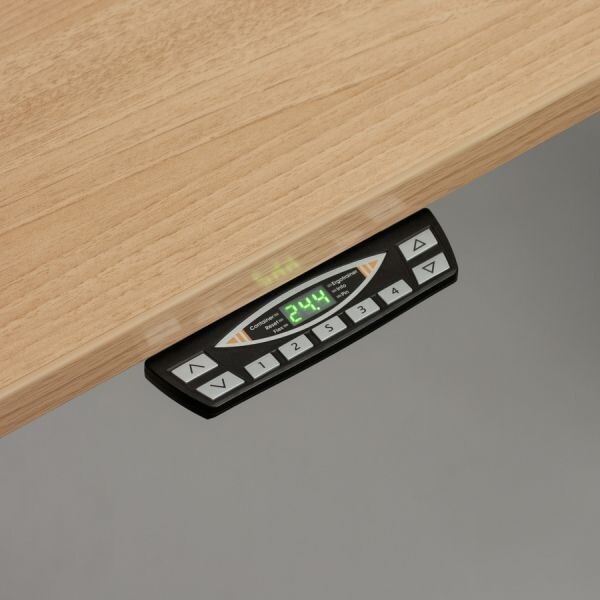 Lorell Quadro Workstation Sit-to-Stand 3-tier Base - Black Base - 50" Height...