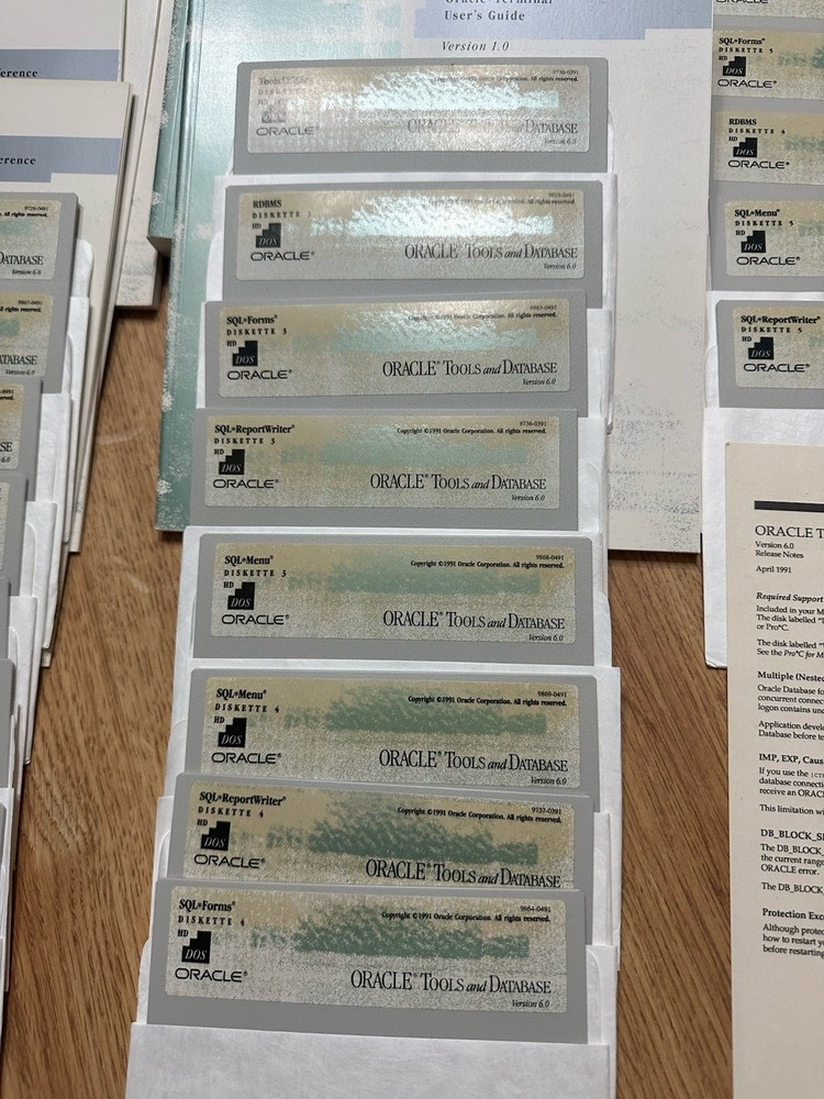 Oracle Tools and Database for DOS Version 6.0 5.25 HD 9008-0491