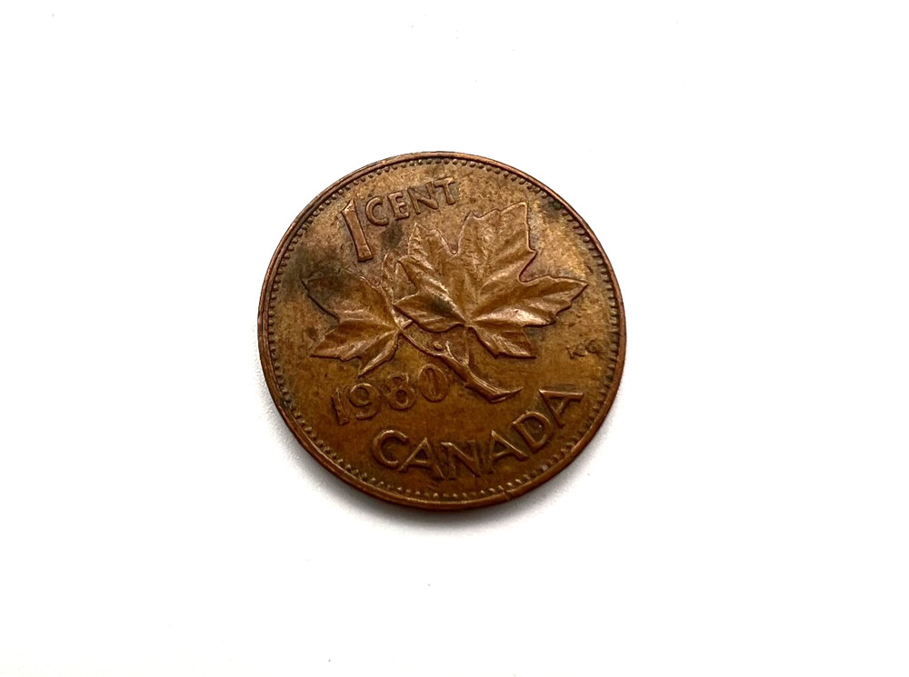 VINTAGE 1980 CANADA 1 CENT COIN