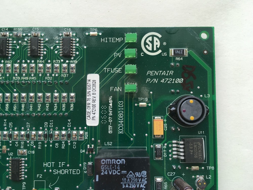 PENTAIR 472100 Digital Display Temperature Controller Circuit Board used #D65*A