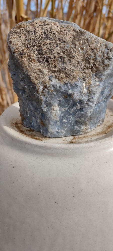 Lapidary Cut Once Blue Chalcedony Feldspar Unique Specimen