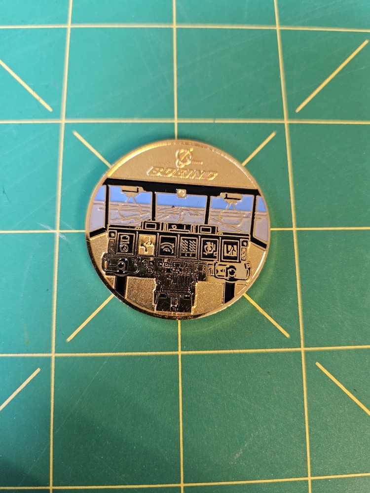 BOEING C-130 Avionics Modernization Program Challenge Coin USAF ANG Aircraft GE