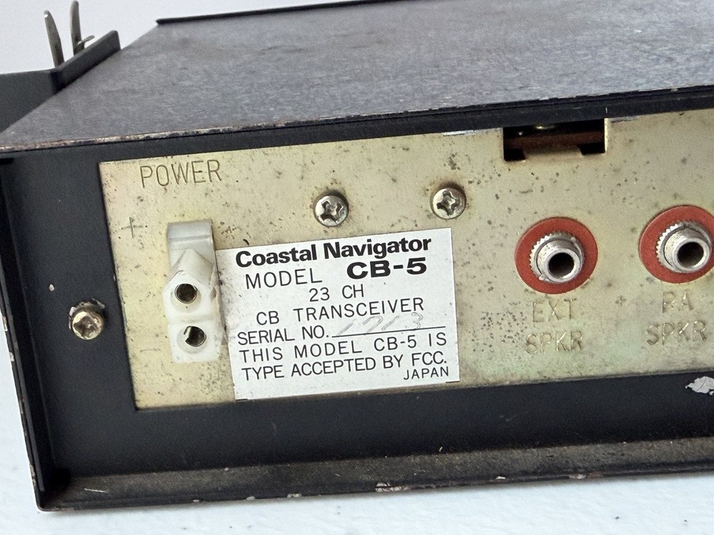 Coastal Navigator Model CB-5 23 CH CB Transceiver Untested
