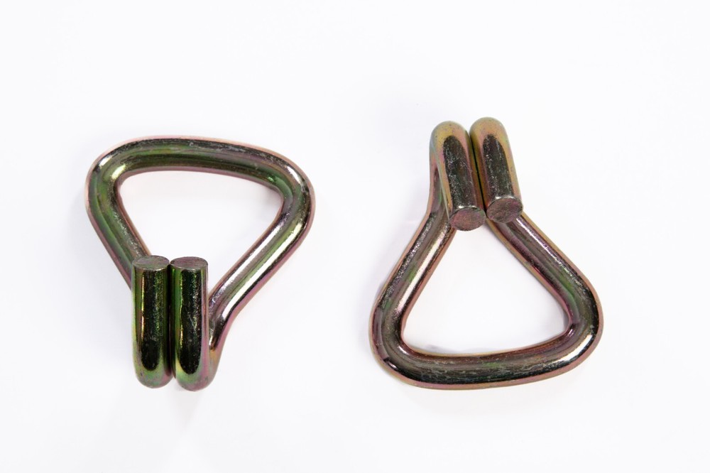 4 pcs - 2" Heavy Duty Double J Wire Hook tie down strap cargo webbing rigging