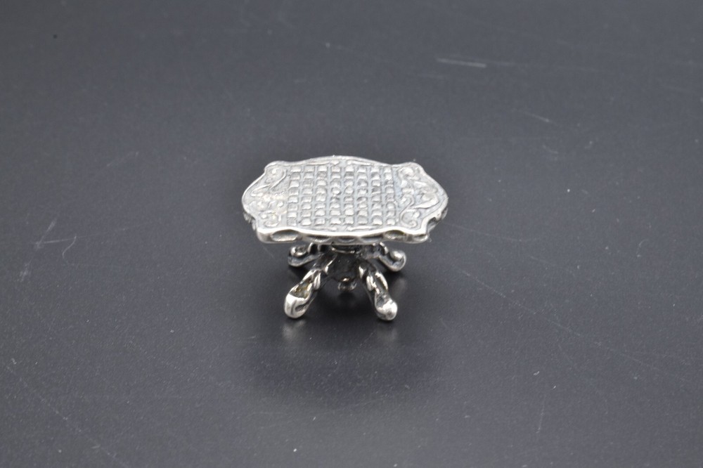 Vintage Solid Silver Miniature Doll's House Table 1994 925