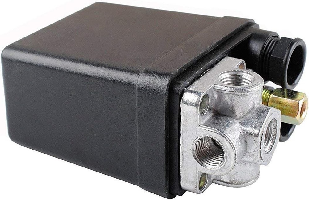 Central Pneumatic Air Compressor Pressure Switch Control Valve Black