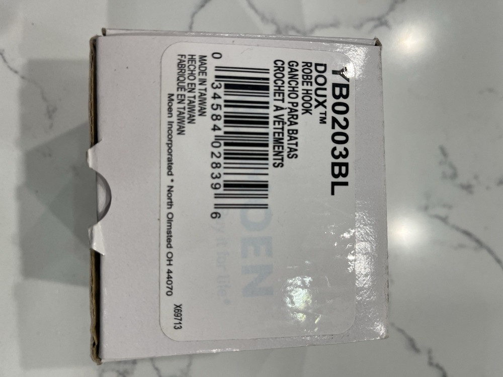 Moen YB0203BL Doux Robe Hook, Matte Black