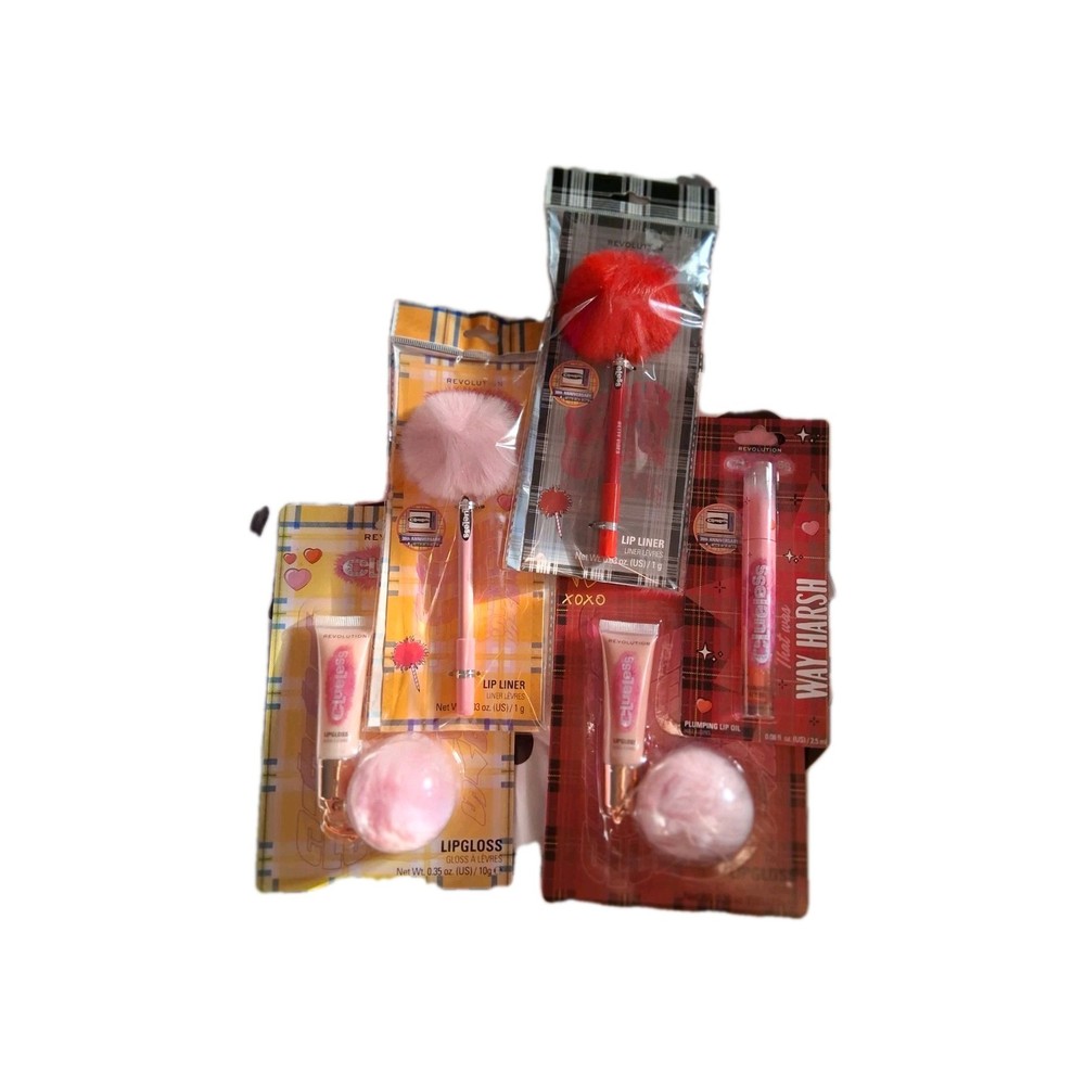 Revolution Clueless 30th Anniversary Lip Makeup Bundle Plumper Gloss Liner