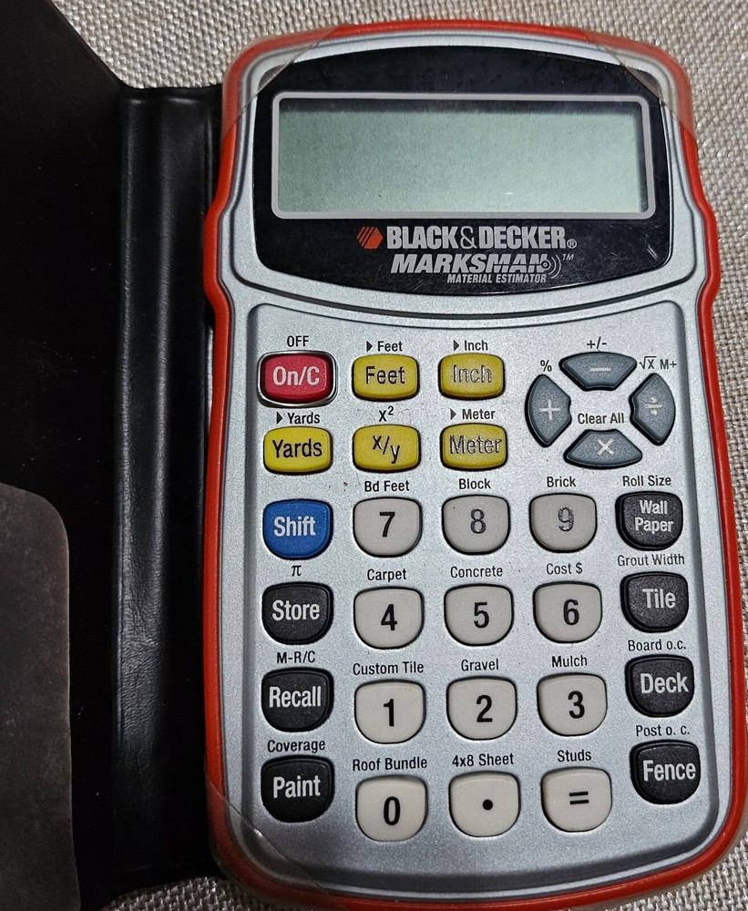Black & Decker Marksman Material Estimator Calculator Model BDCAL100