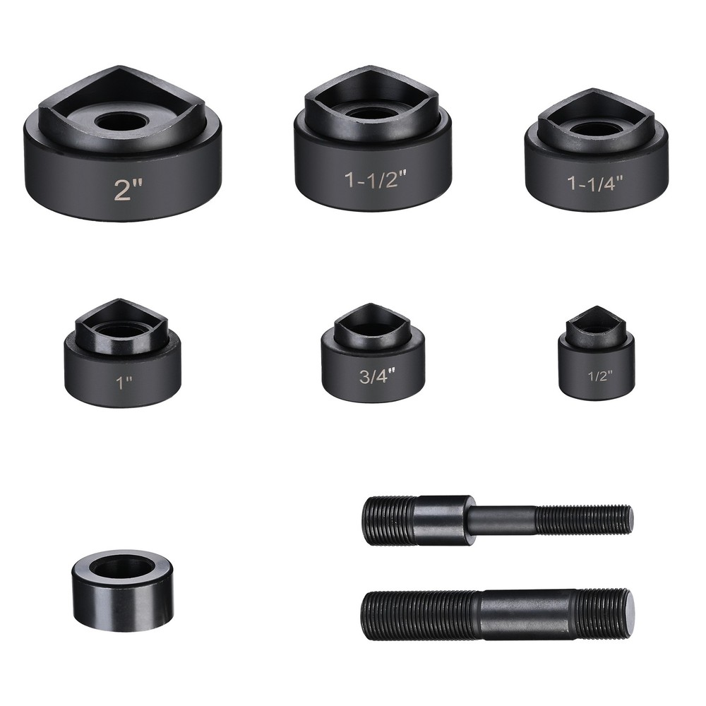Yessources 1/2" - 2" Hydraulic Knockout Punch Set Electrical Conduit Hole Cutter