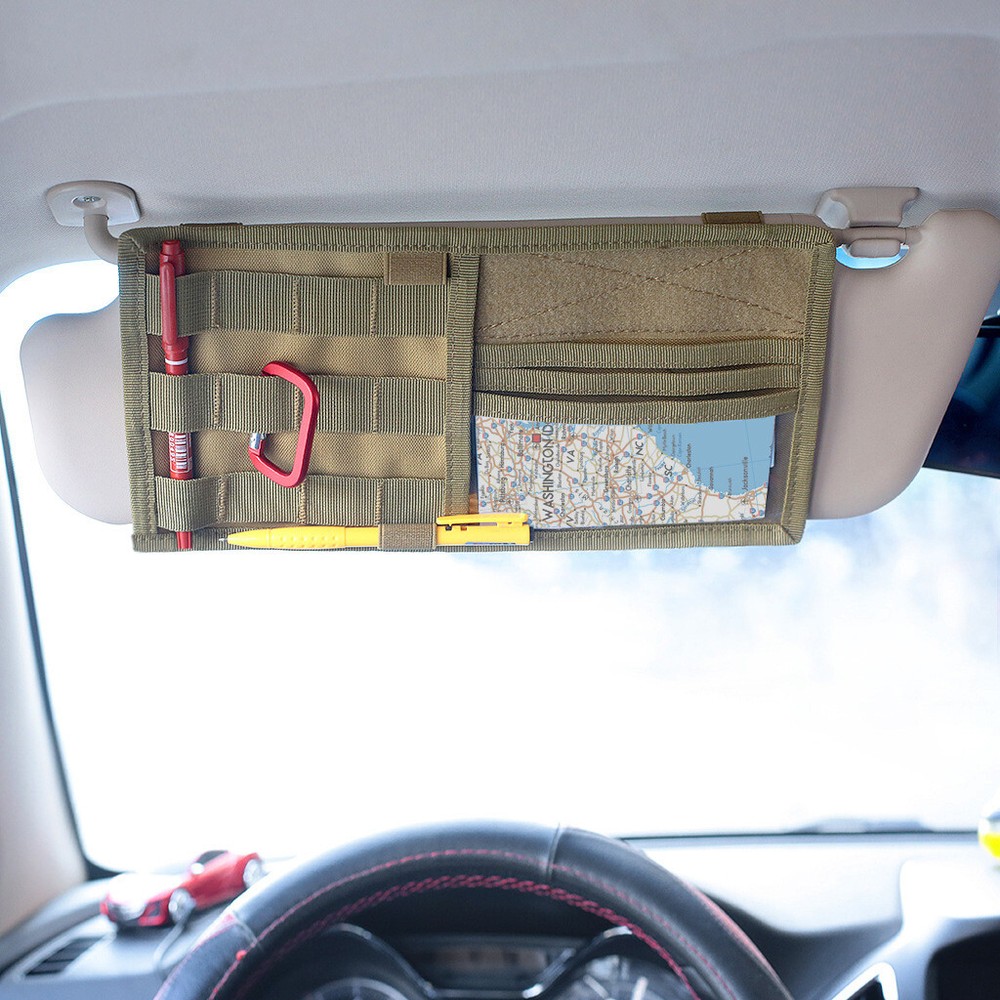 Tactical Visor Organizer - MOLLE Adjustable Visor Organizer for Your Car