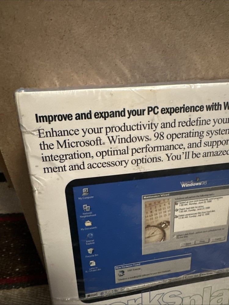 Microsoft Windows 98 New Version (Sealed Retail Box) - First Edition READ