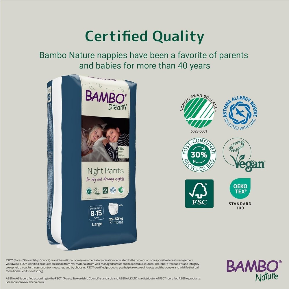Bambo Dreamy Night Pants: Discreet, Comfortable Bedwetting Solution for Kids ...