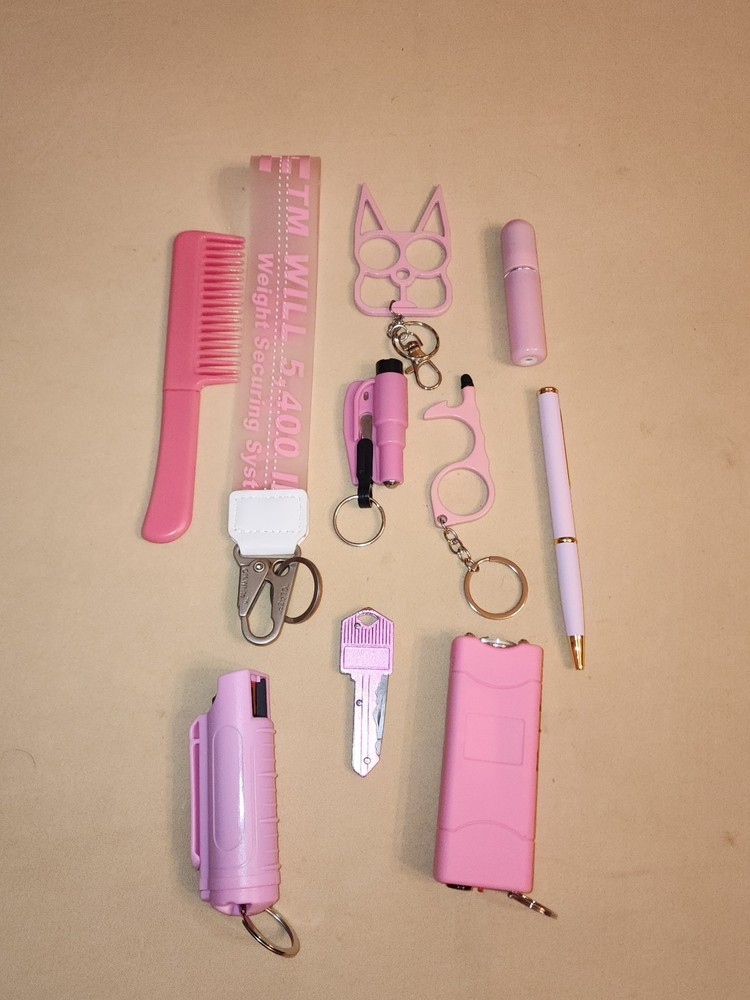 Pink Personal Safety Keychain Set