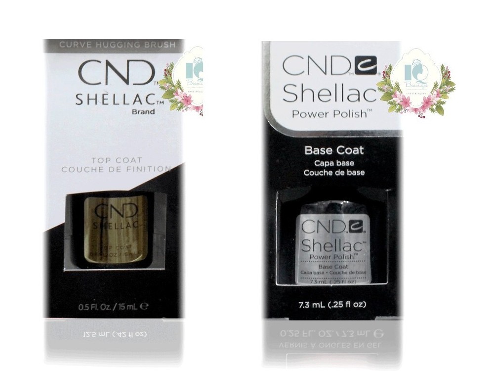 Set - 2 - CND Shellac Original Base Coat + Top Coat 0.25 oz each