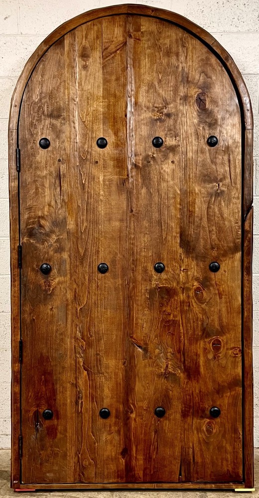 Rustic CUSTOM solid oak wine room solid speakeasy cage story book winery iron