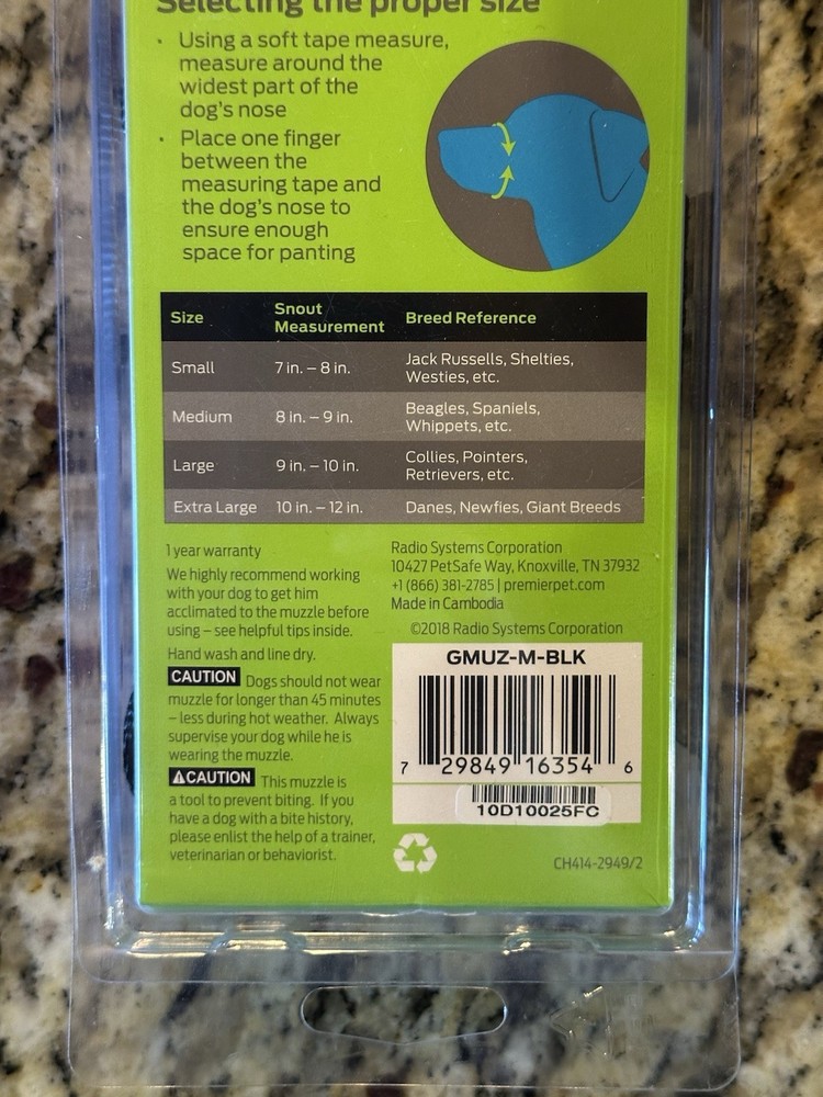 Premier Pet Dog Muzzle for Medium Dogs-Allows Panting-Adjustable