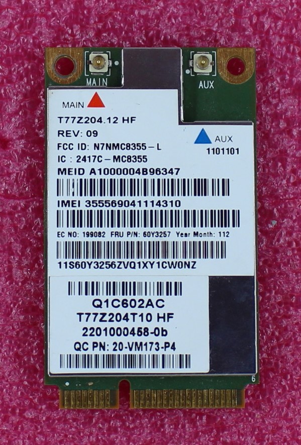 60Y3257 - Lenovo Thinkpad Wireless Card