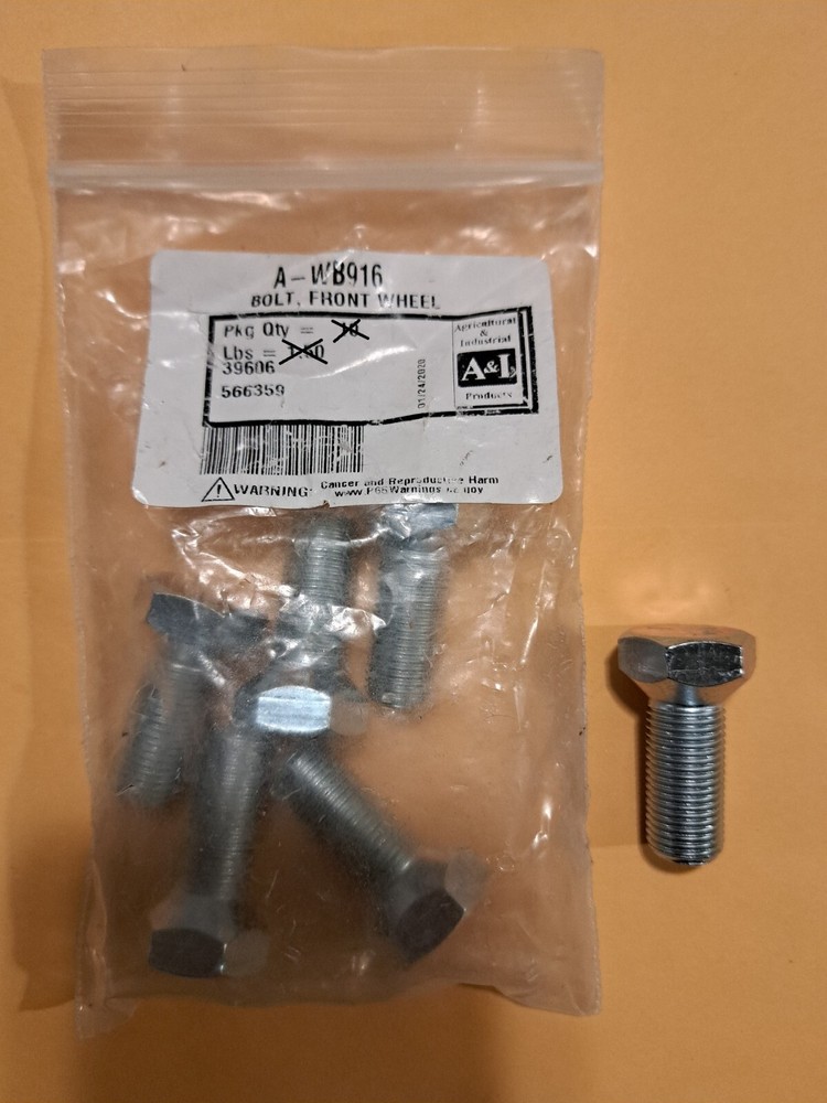 A-WB916 FRONT WHEEL BOLT, QTY 6