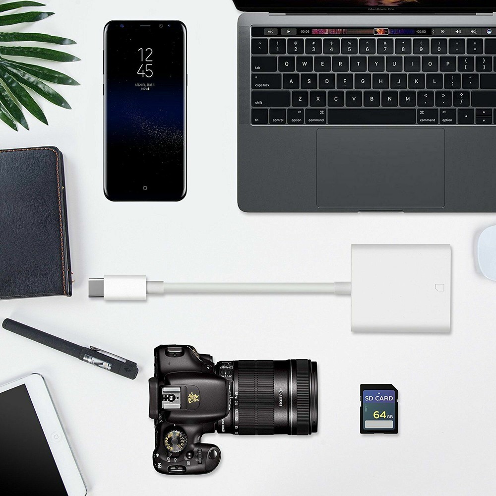 USB C SD Card Reader Type-C to SD Card Camera Reader Adapter for Android