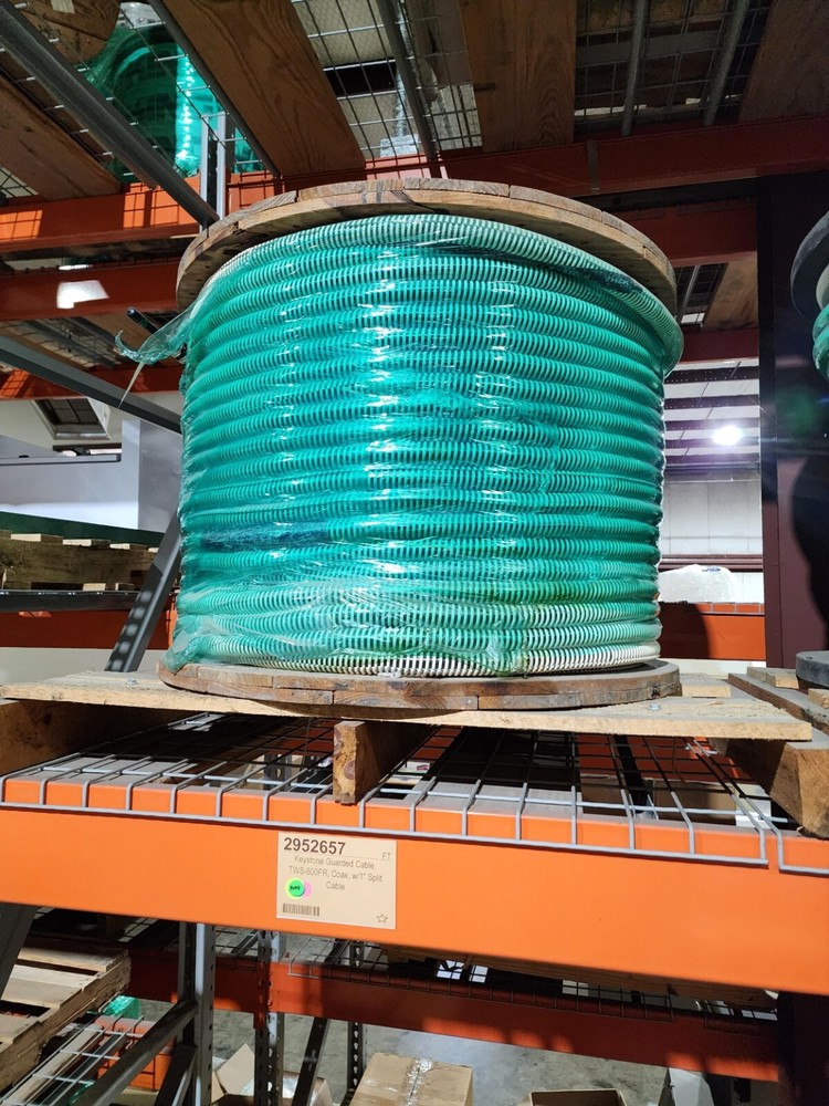 Keystone Guarded Cable TWS-600FR, 1000', Fire Retardant, w/1" Split Cable Protec