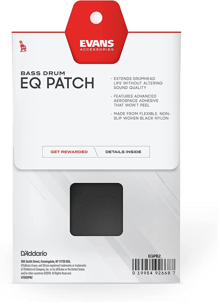 EQ Double Pedal Patch, Black Nylon,Eqpb2