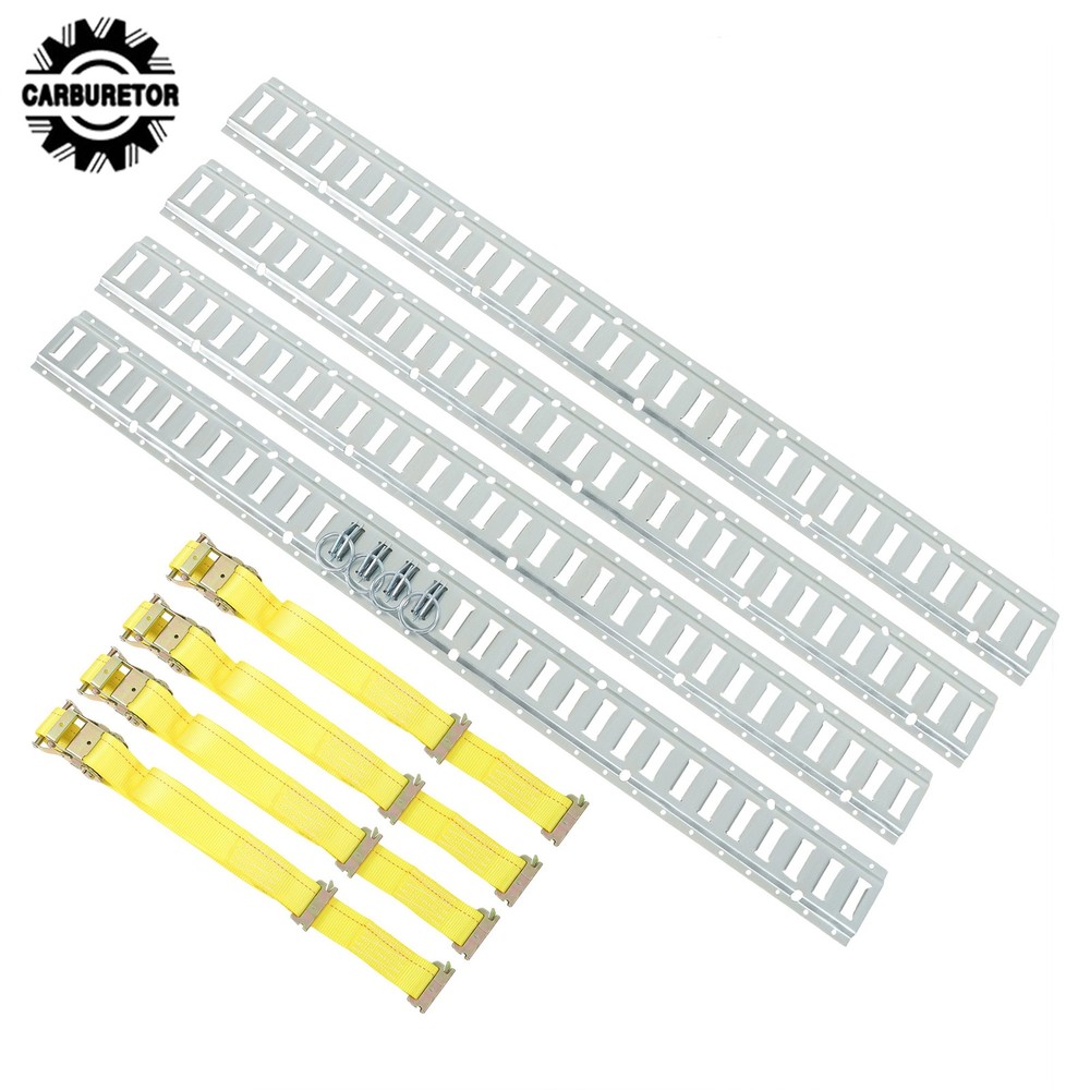Silver 12 Pack 60" E Track Rail Sections With Mounting Hardware For Trucks Vans