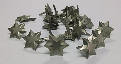 3d Star Brads Brushed Silver - 25pc