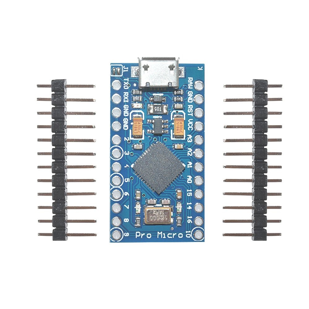 Pro Micro Microcontroller 16MHz 5V with 2-Row Pins Header Module Board ATmega...