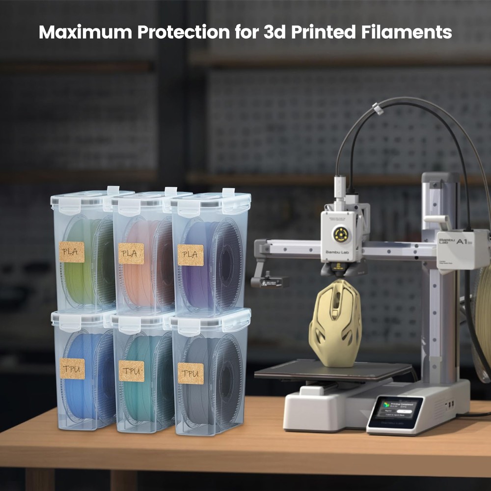 YOOPAI Filament Storage Box - 8 Pack Container for 3D Printing...