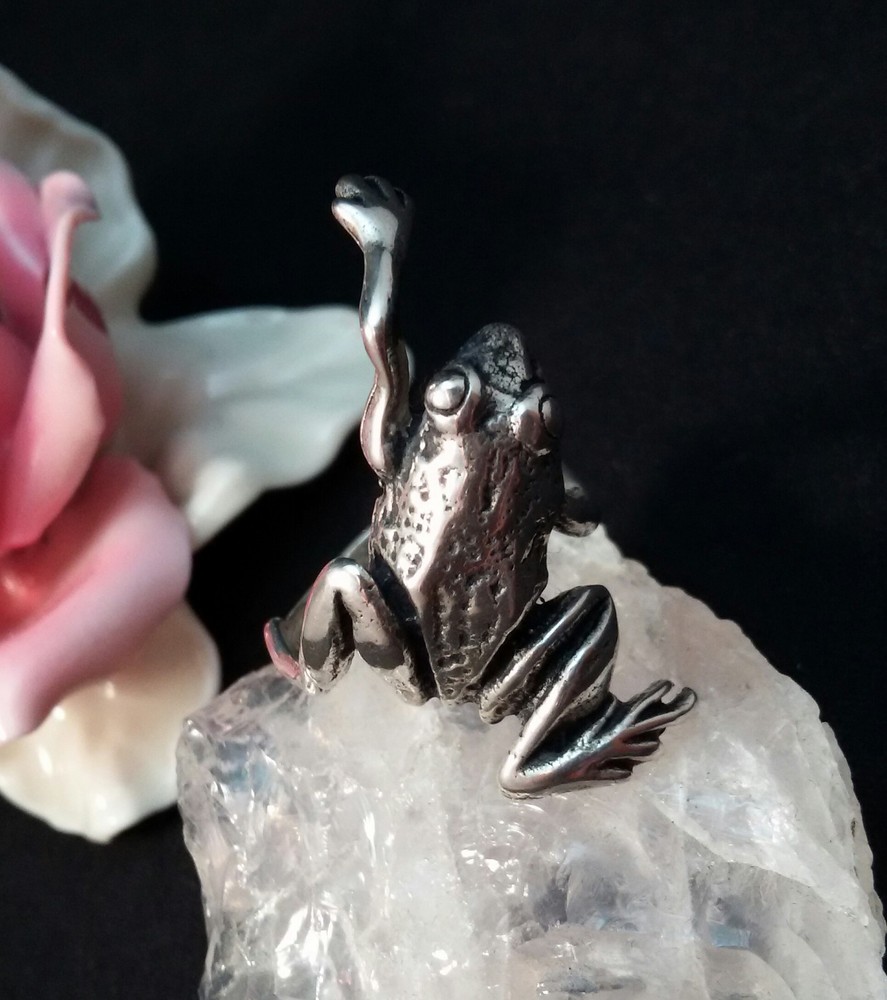 Ring Silver 925 Frog Size 53 (16.8mm Dia)