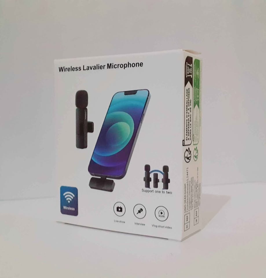 Mini Wireless Microphone (2 Lavalier Microphone)