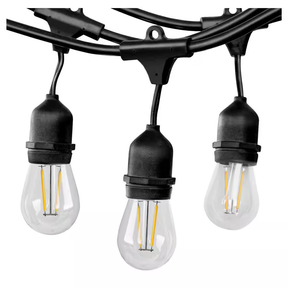 15 Bulb 48 Ft. Outdoor Plug-In Integrated LED Edison String-Light