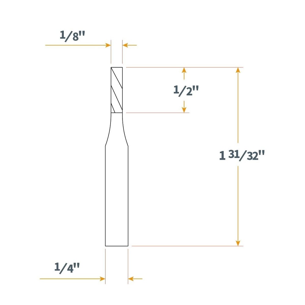 POWERTEC Router Inlay Kit, Solid Brass 1/8" diameter 1/4" shank