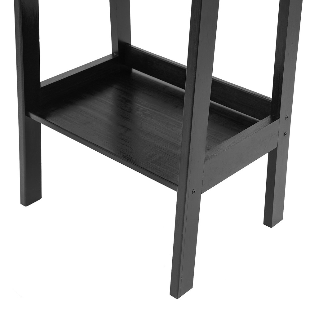 Rectangular Five-tier Modern End Table Storage Side Table Cabinet Black NEW/US