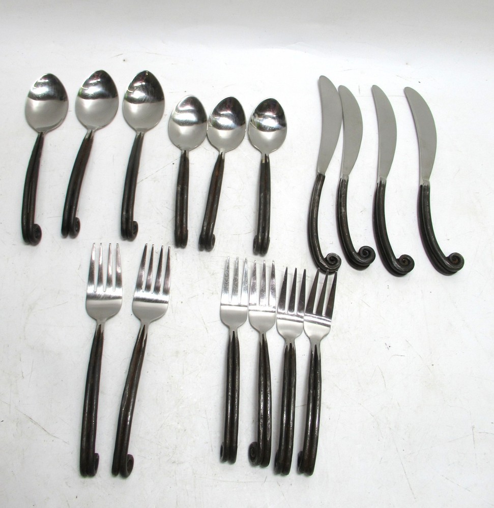 16 Pieces Treble Clef Stainless Flatware Silverware Utensil