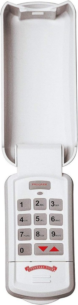 Modern White Wireless Garage Keypad - User-Friendly Backlit Design, Easy Setup