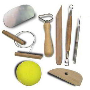 Basic Pottery Kit Clay Molding Hobby Arts and Craft Tool Set for Beginners 8pc