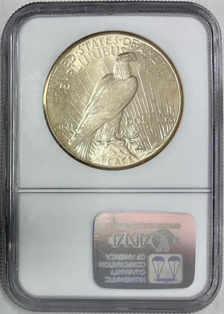 1925 Silver Peace Dollar, NGC MS-63