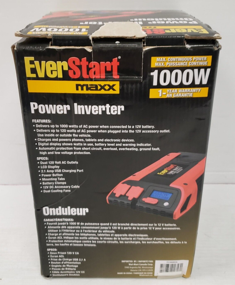 (53105-2) Everstart PC1000ECA Power Inverter