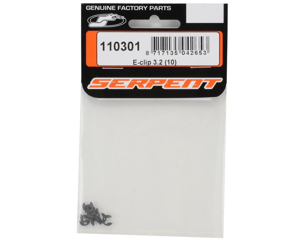 Serpent 3.2mm E-Clips (10) [SER110301]
