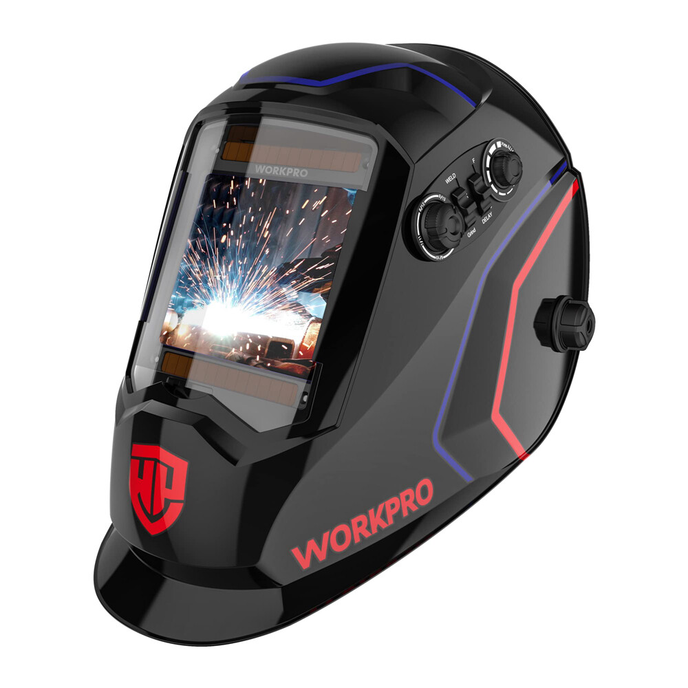 WORKPRO Welding Helmet Large Viewing Welding Mask Hood 4Arc Sensor Welder Shield
