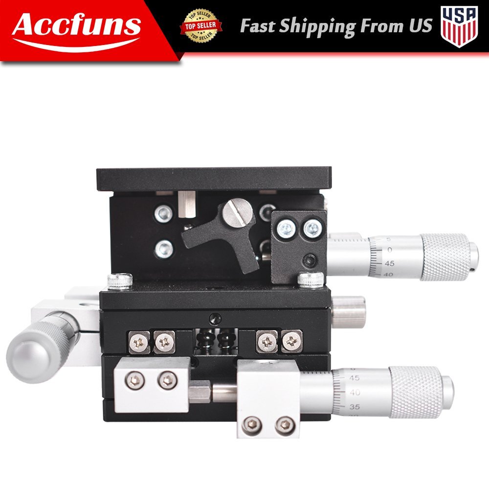 60x60mm 3Axis Linear Stage Trimming Platform Bearing Tuning Sliding Table