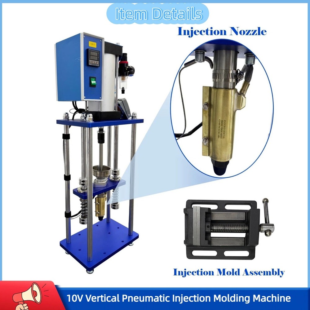 110V Pneumatic Injection Molding Machine Lab Prototype Plastic Injection