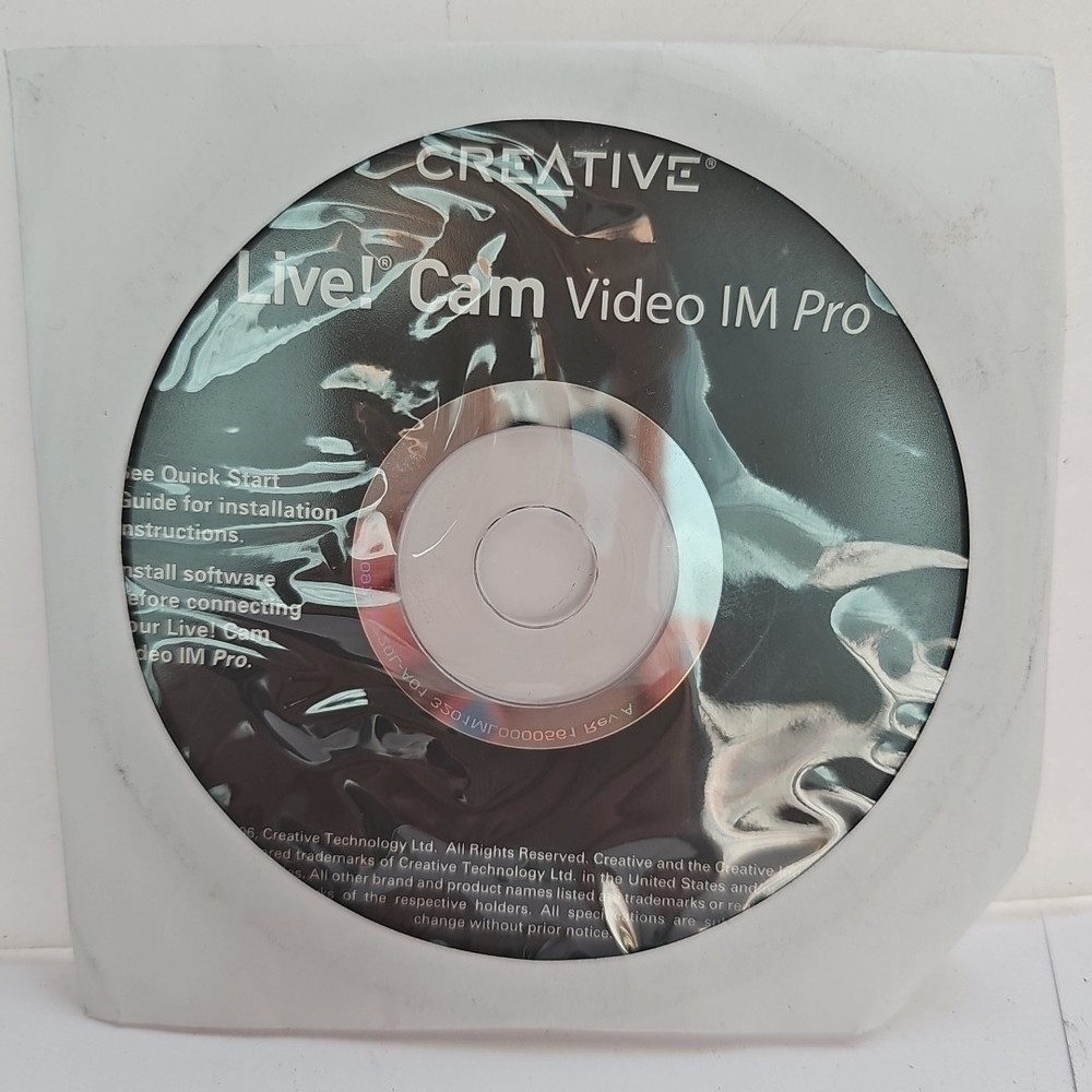 Creative Live! Cam Installation CD ONLY Replacement For Install Software CD-Rom