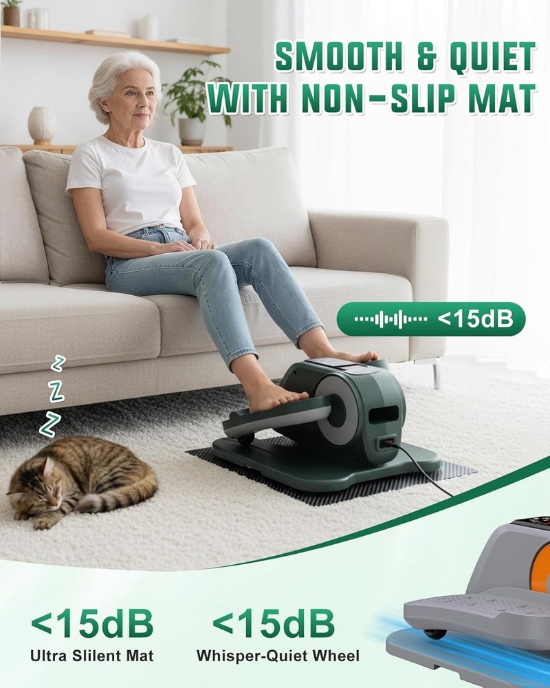 ® 019 Under Desk Elliptical 12 Adjustable Speeds Motorized Leg Exerciser While